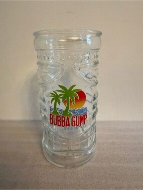 New Bubba Gump Shrimp Co. Embossed Tiki Beach Glass